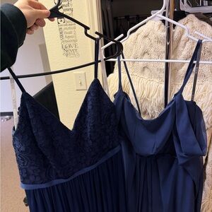 Vera Wang White Collection Navy Dress